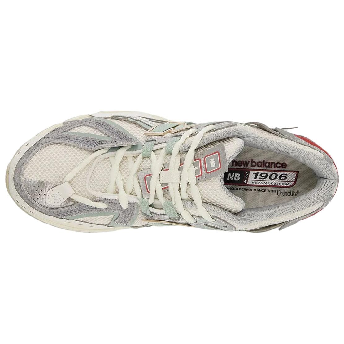 Кроссовки для бега New Balance 1906A Сетчатая ткань синтетическая кожа дышащий низкий топ беговые кроссовки унисекс бежево-зеленый - изображение 3