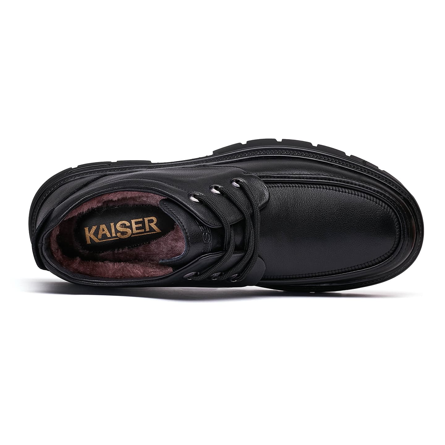 Сапоги KAISER Мужские короткие сапоги из спилка, теплые и удобные, универсальные, 4 шт, черный - изображение 3