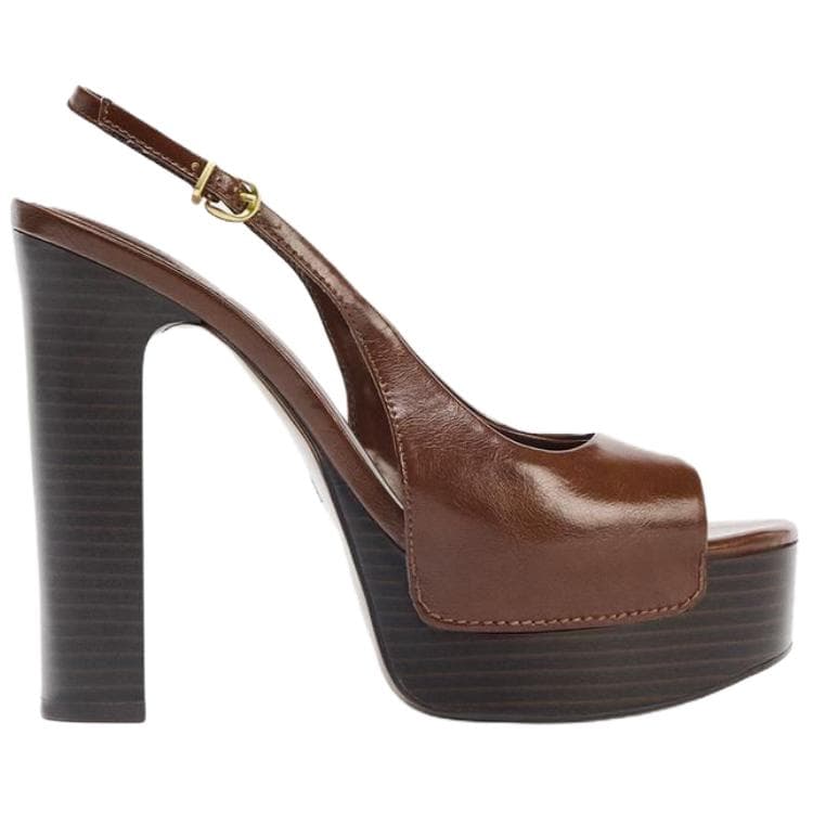 Шлёпанцы ZARA One Шнуровка Сандалии 13,5 см Женские Коричневые - изображение 2