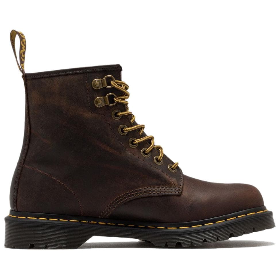 Ботинки Dr.Martens x Thisisneverthat 1460 Кожаные короткие армейские ботинки унисекс каштаново-коричневого цвета - изображение 2