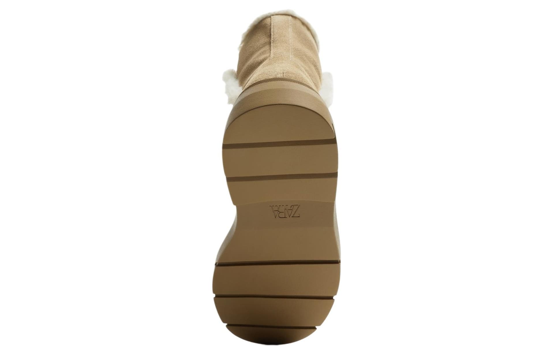 Ботинки зимние ZARA Suede Short Snow Boots Brown - изображение 4
