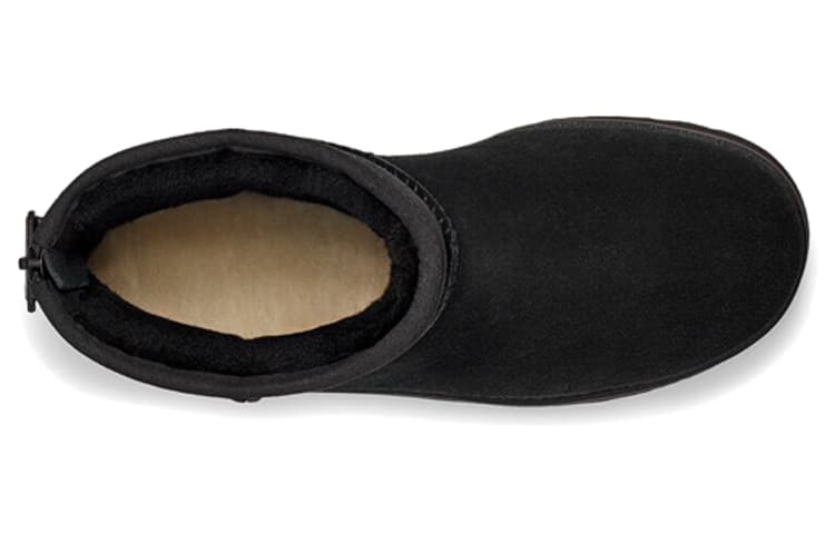 Ботинки зимние UGG Classic Mini Logo Zip Black - изображение 4