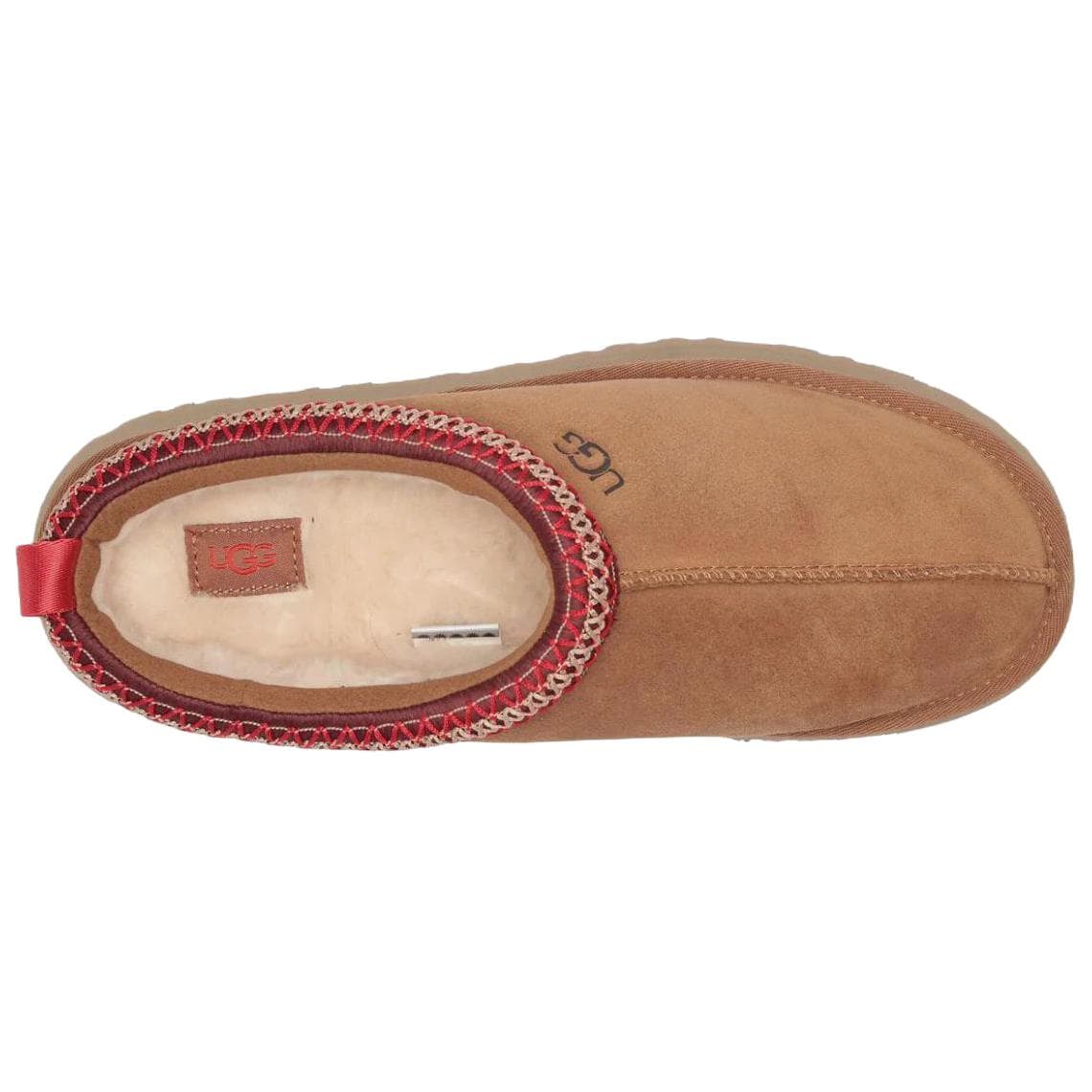 Сандалии UGG Tazz 2 Slip-On с открытым носом мюли домашние тапочки с флисовой подкладкой женские каштановый цвет - изображение 3