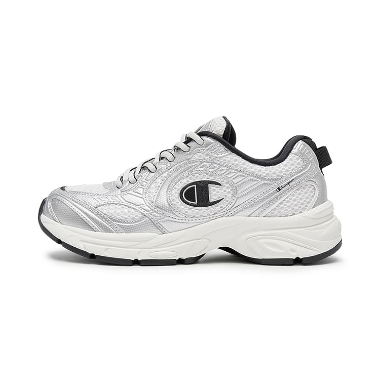 Кроссовки для бега Champion Low Top Беговые кроссовки Унисекс Серебристо-белый Черный - изображение 1