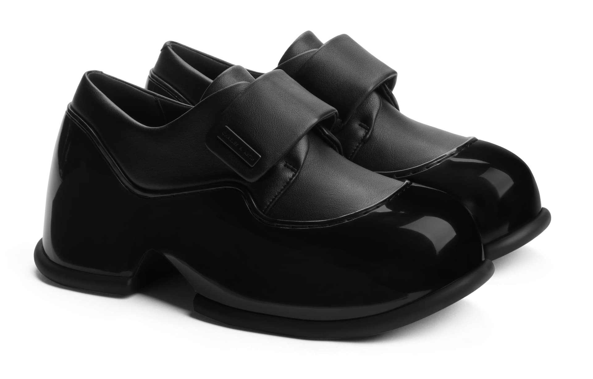 Лоферы CHARLES&KEITH PU Модный Лоферы на платформе с застежкой на липучке 6см Женский - изображение 3