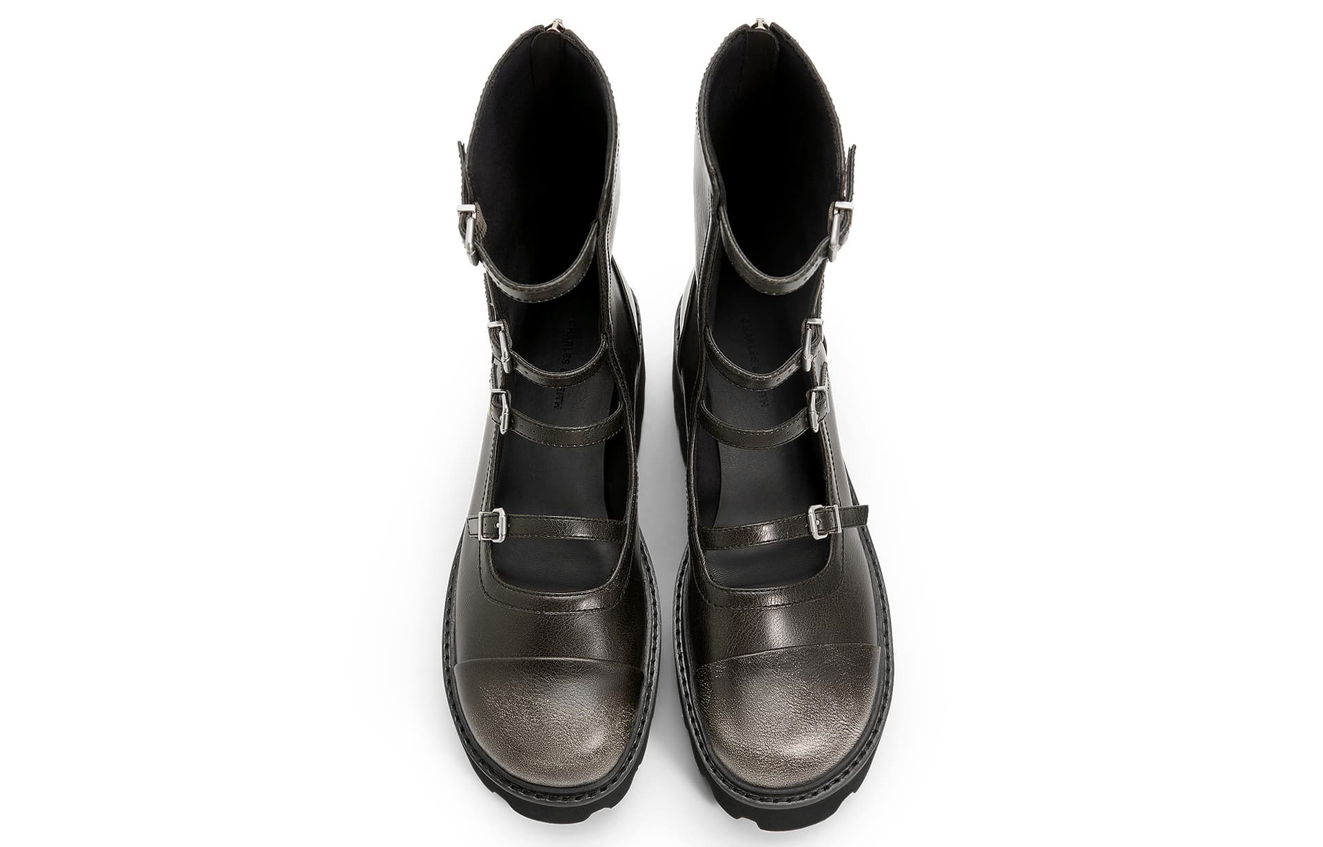 Сапоги CHARLES&KEITH Туфли Мэри Джейн на платформе 5,4 см с круглым носком и вырезом - изображение 3