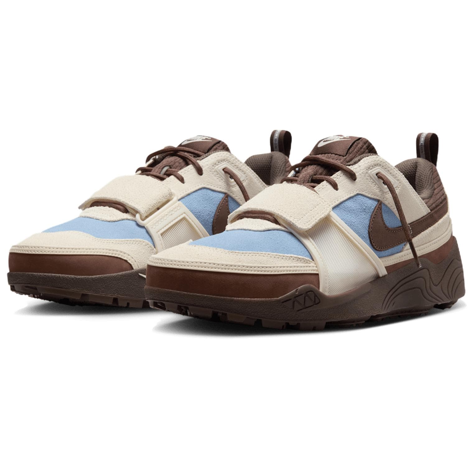 Кроссовки Nike X Travis Scott ZOOM Field JAXX Дышащий Low Топ Повседневная обувь Унисекс Бежево-синий - изображение 3