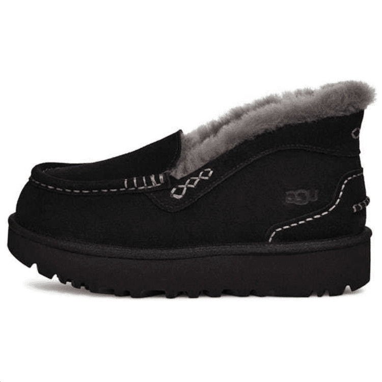 Ботинки зимние UGG ANSLEY Parc Женские сноубутсы длина до щиколотки черные - изображение 1