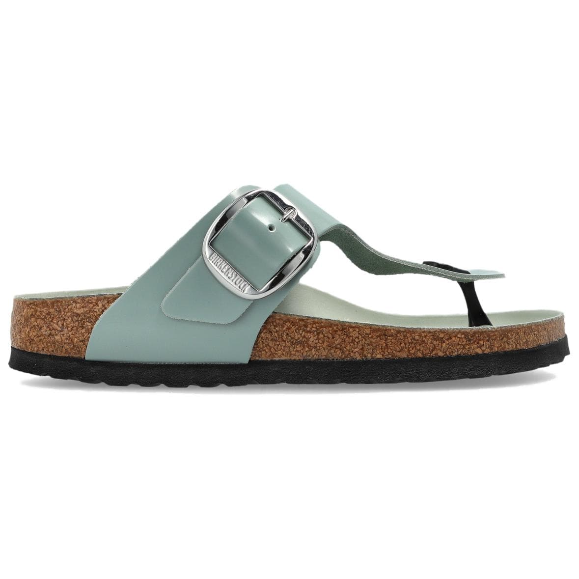 Шлёпанцы Birkenstock Gizeh Big Buckle Резиновая подошва противоскользящие шлепанцы женские зеленые - изображение 2