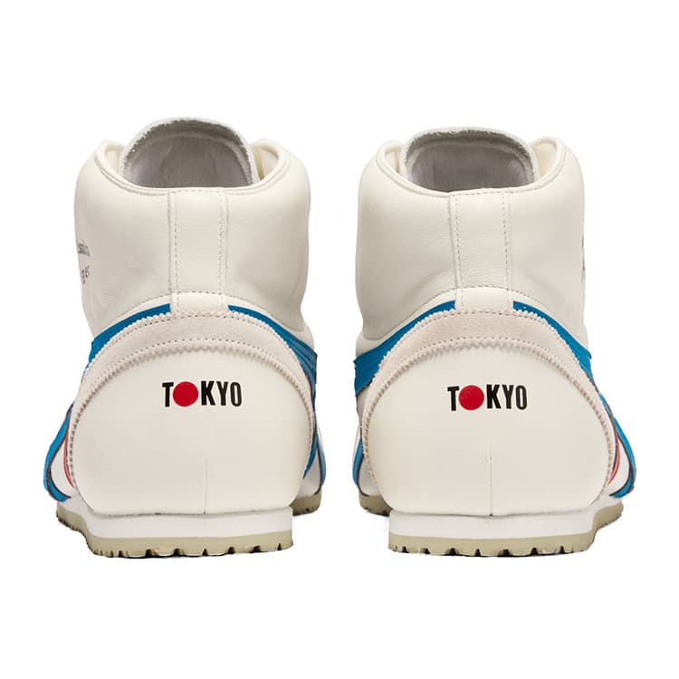 Кроссовки Onitsuka Tiger Mexico Mid Runner MID Топ Повседневная обувь Унисекс Бежево-синий - изображение 5