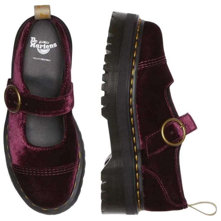 Dr.Martens ADDINA Платформа Mary Jane Туфли 5 см Женские Вишнево-красные - изображение 6