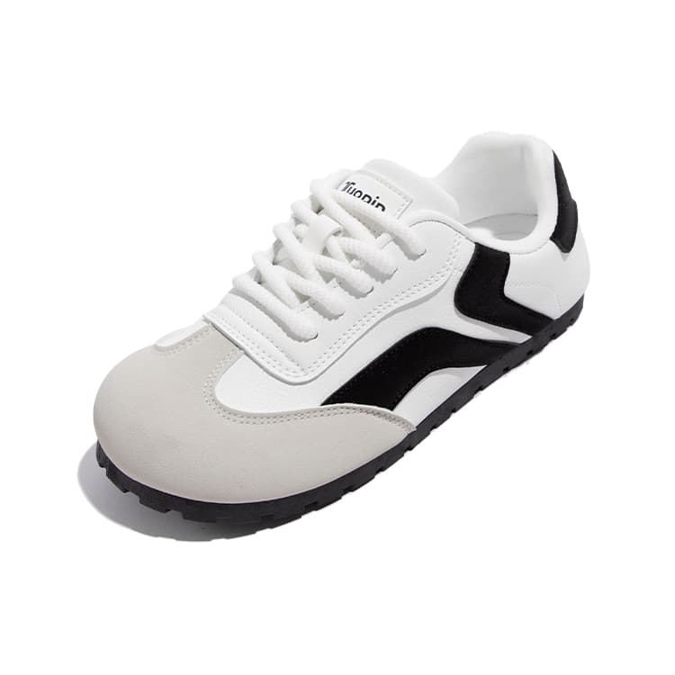 Кроссовки TUOPIN Pai Shoes Осенние и зимние с флисовой подкладкой низкие в стиле немецкой армейской обуви женские белые и черные - изображение 7
