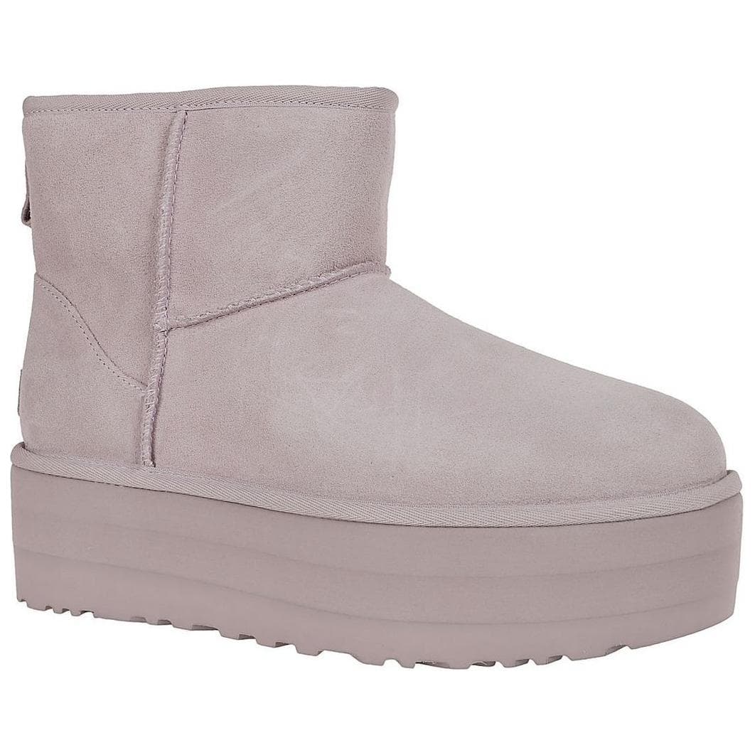 Ботинки зимние UGG CLASSIC MINI с флисовой подкладкой модный удобный короткий снегокат женский освежающий вариант дымчатый - изображение 2