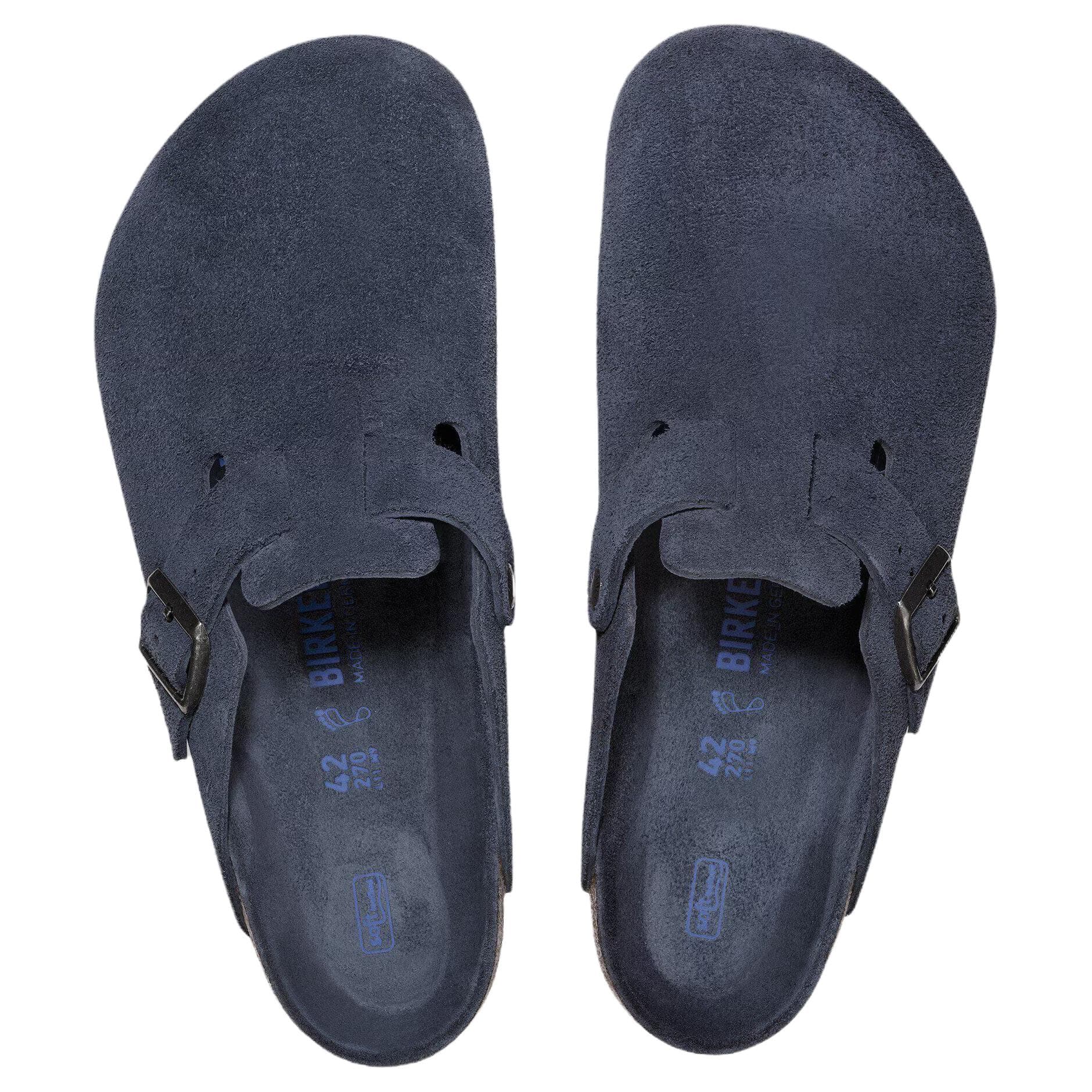Сандалии Birkenstock Бостон Отсутствие специальных функций Закрытые тапочки Унисекс Синий Обычный (стандартный) Свободный покрой - изображение 4
