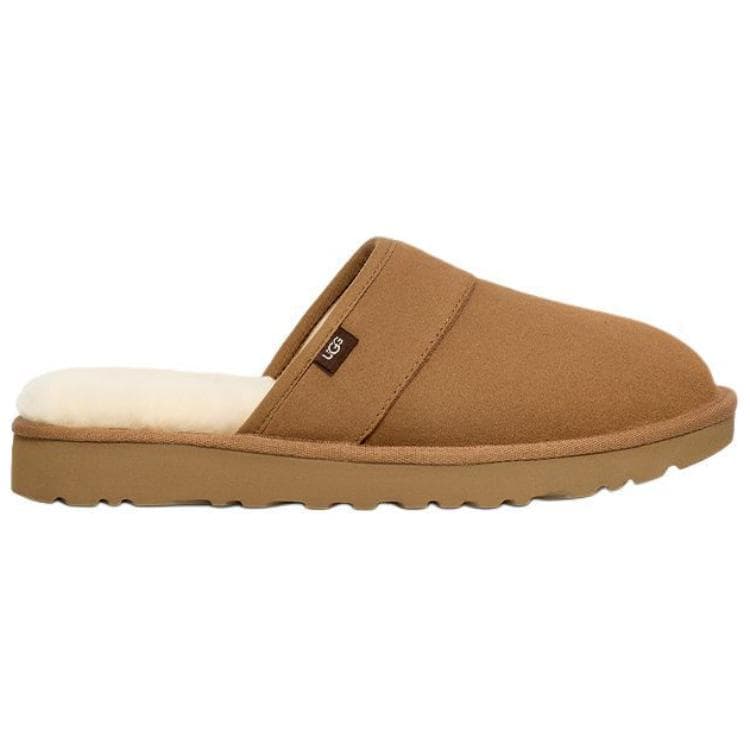 Сандалии UGG Круглый носок Slip-On с флисовой подкладкой мюли устойчивые к истиранию домашние тапочки мужской каштановый - изображение 2
