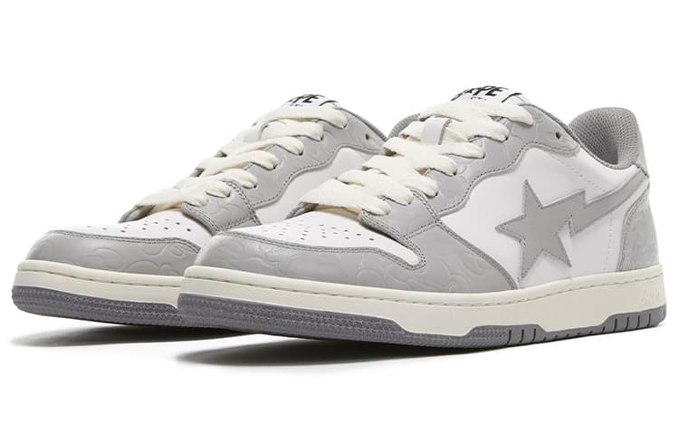 Кроссовки A BATHING APE Bape Court Sta Low White Grey - изображение 2
