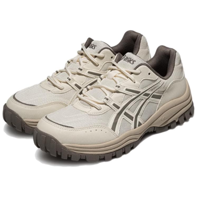 Кроссовки Asics Гель Csl 02 Текстиль Синтетическая кожа Устойчивая к истиранию Низкий верх Повседневная обувь Унисекс Бежевый - изображение 2