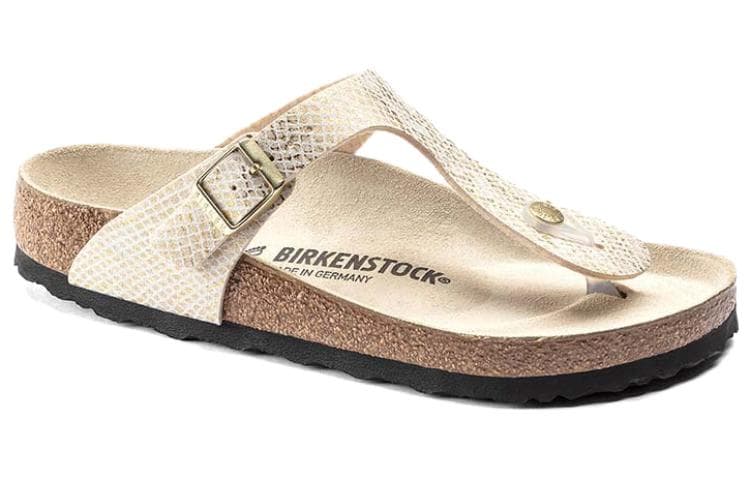 Шлёпанцы Birkenstock ПВХ Стильные Сандалии Женские Белые Узкие - изображение 2