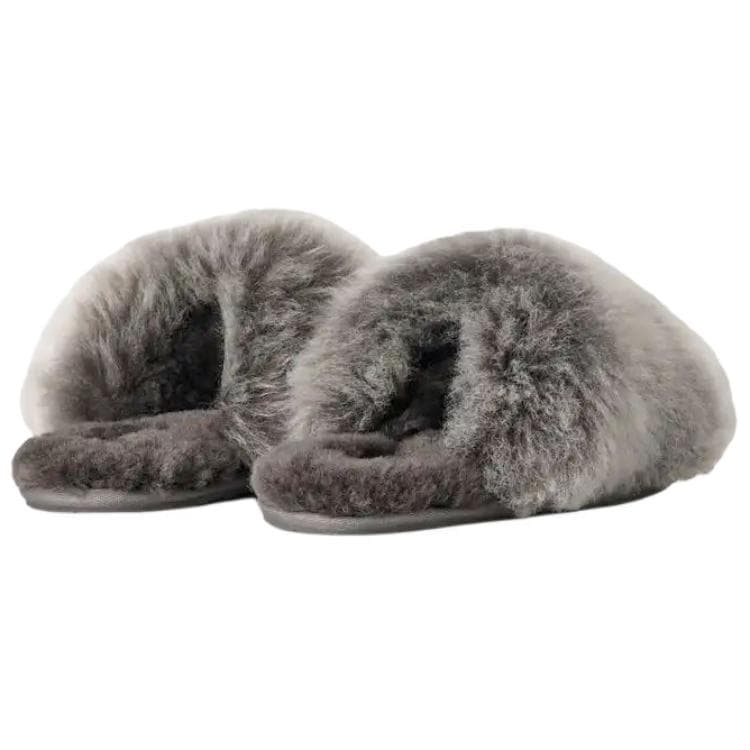 Сандалии UGG Scuffette CHALET Овчина Универсальная Винтажная Модель С Флисовой Подкладкой Мюли Резиновая Подошва Закрытые Тапочки - изображение 4