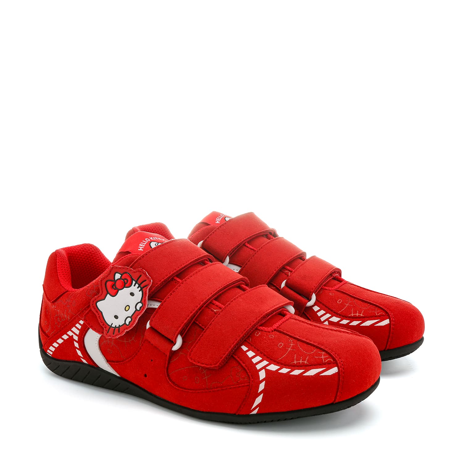Кроссовки Sanrio x Hello Kitty Микрофибра Искусственная Кожа Высокий Топ Скейтборд Обувь Женская - изображение 3