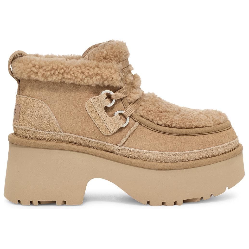 Сапоги UGG Спилок Коровья Кожа Ботильоны Женские Песочного Цвета - изображение 2