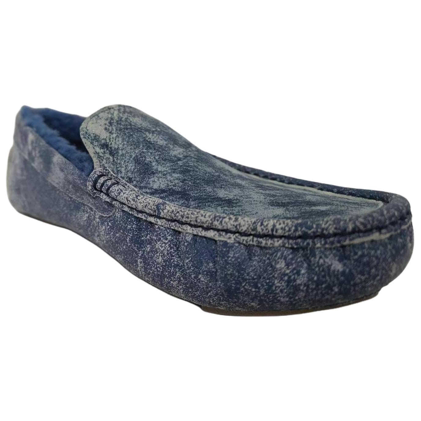 UGG HENRICK TWINFACE Овчина Лоферы с Резиновой Подошвой Мужские Синие - изображение 3