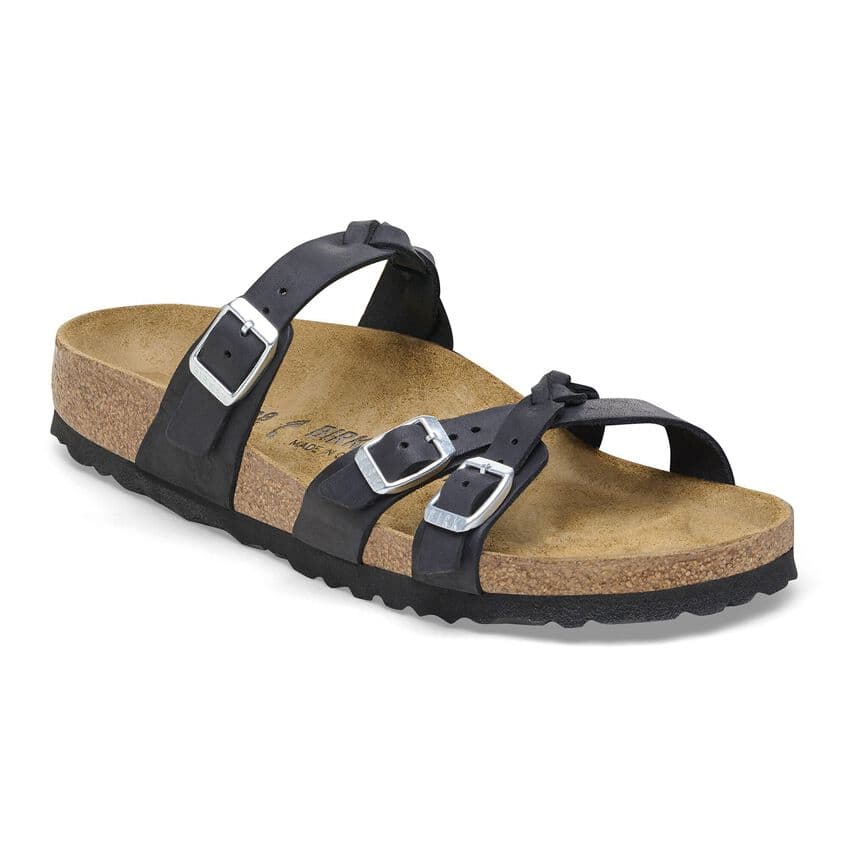 Сандалии Birkenstock Franca Braided ЭВА противоскользящие шлепанцы женские черные узкий дизайн - изображение 2