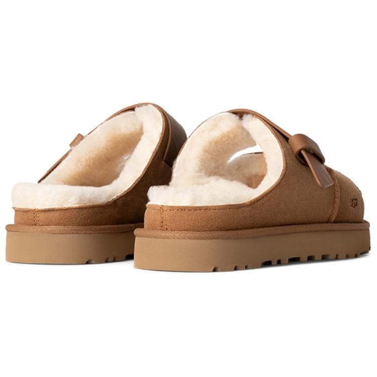 Сандалии Коллекция UGG Newborn Porte Chouxfleur Лаконичная мода С флисовой подкладкой мюли шлепанцы женские каштановый - изображение 2