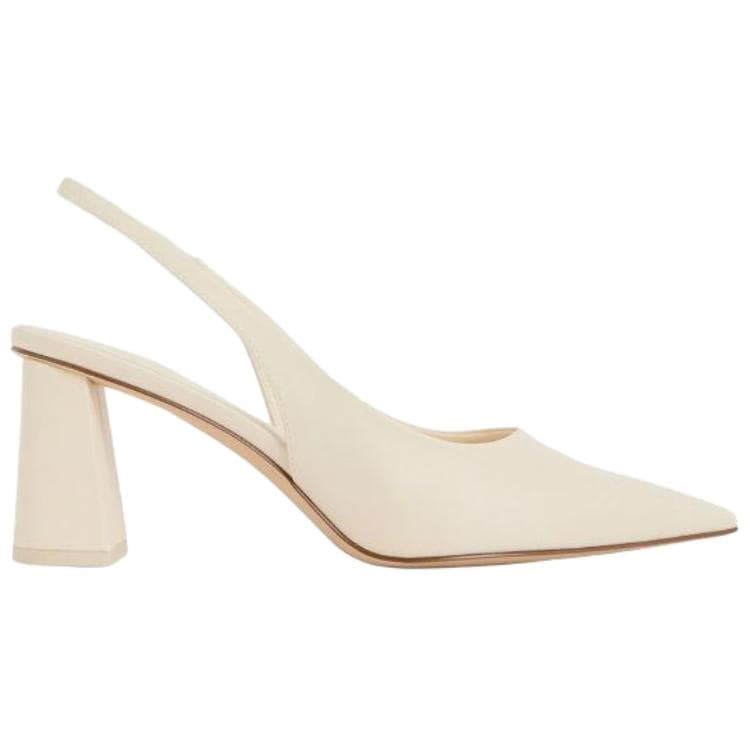 Туфли CHARLES&KEITH PU Модные босоножки на грубом каблуке 6,6 см женские бежевые - изображение 2