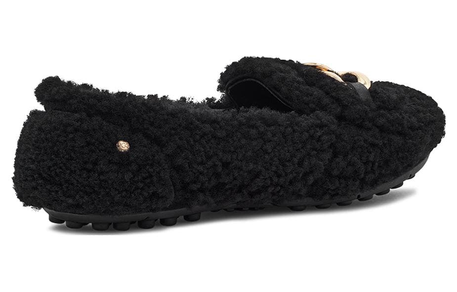 Тапочки UGG Овчина Женские Повседневные Туфли Женские Черные - изображение 4