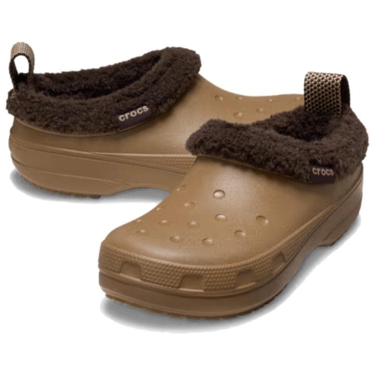 Сандалии Crocs Classic Lined Без специальных функций Закрытые тапочки Унисекс Темная умбра - изображение 3