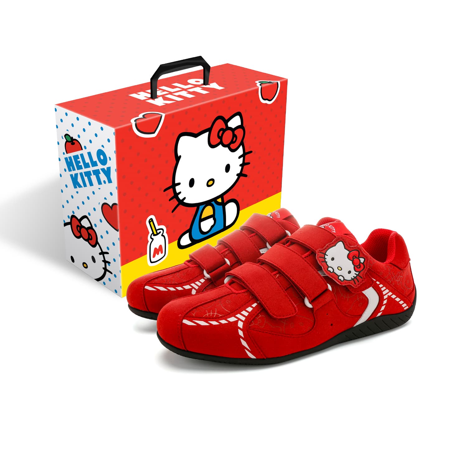 Кроссовки Sanrio x Hello Kitty Микрофибра Искусственная Кожа Высокий Топ Скейтборд Обувь Женская - изображение 2