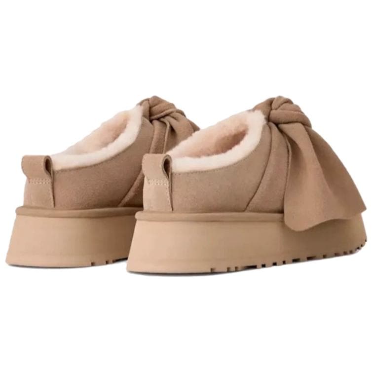 Сандалии UGG с флисовой подкладкой удобные винтажные мюли устойчивые к истиранию домашние тапочки для женщин коричневый - изображение 4
