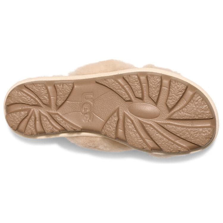 Сандалии ugg Fluff Модный тренд Минимализм Удобный Флисовая подкладка Мюли Шлепанцы Женские Бежевый - изображение 7