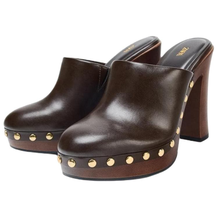 Сандалии ZARA Женские тапочки с закрытым носком - изображение 3