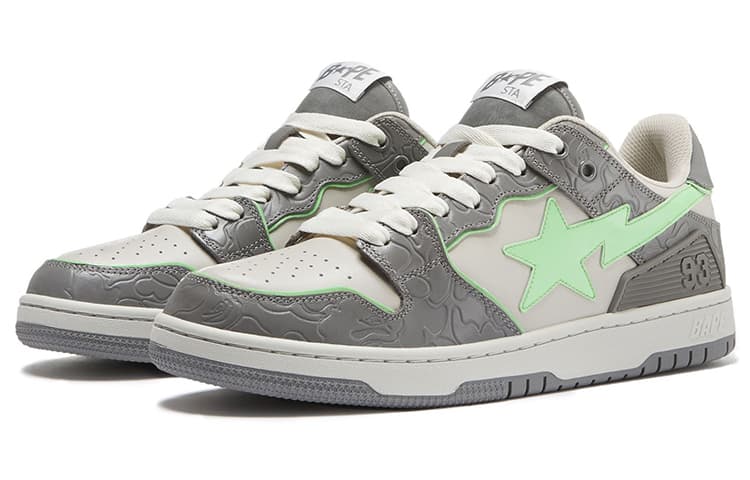 Кроссовки A BATHING APE SK8 Sta Grey Green - изображение 3