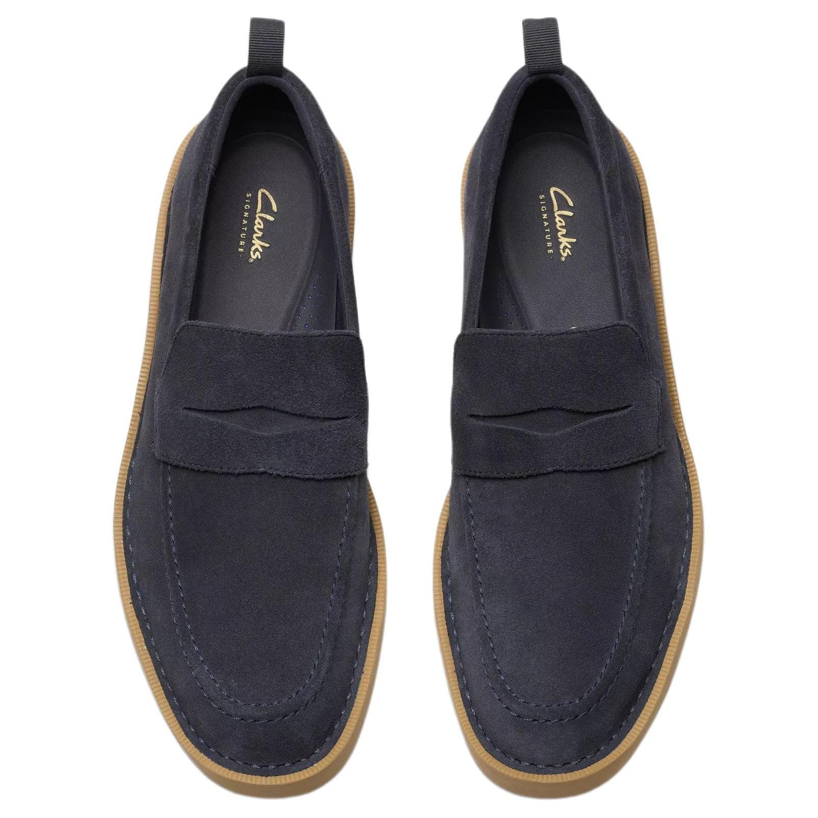 Лоферы Clarks Martock Lo Искусственная замша Лоферы Мужские Морской синий - изображение 4