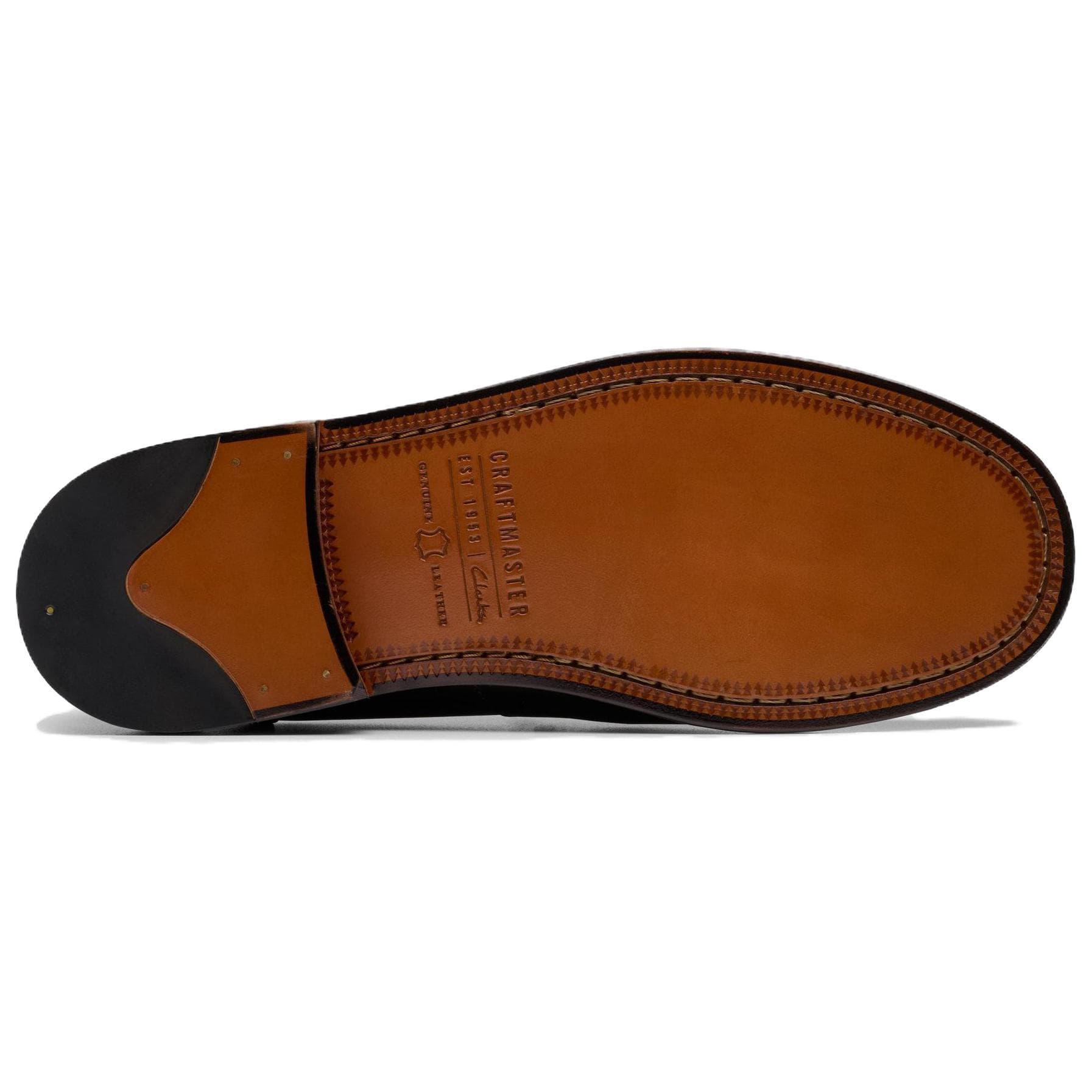 Лоферы Clarks Мужские кожаные лоферы черного цвета - изображение 6