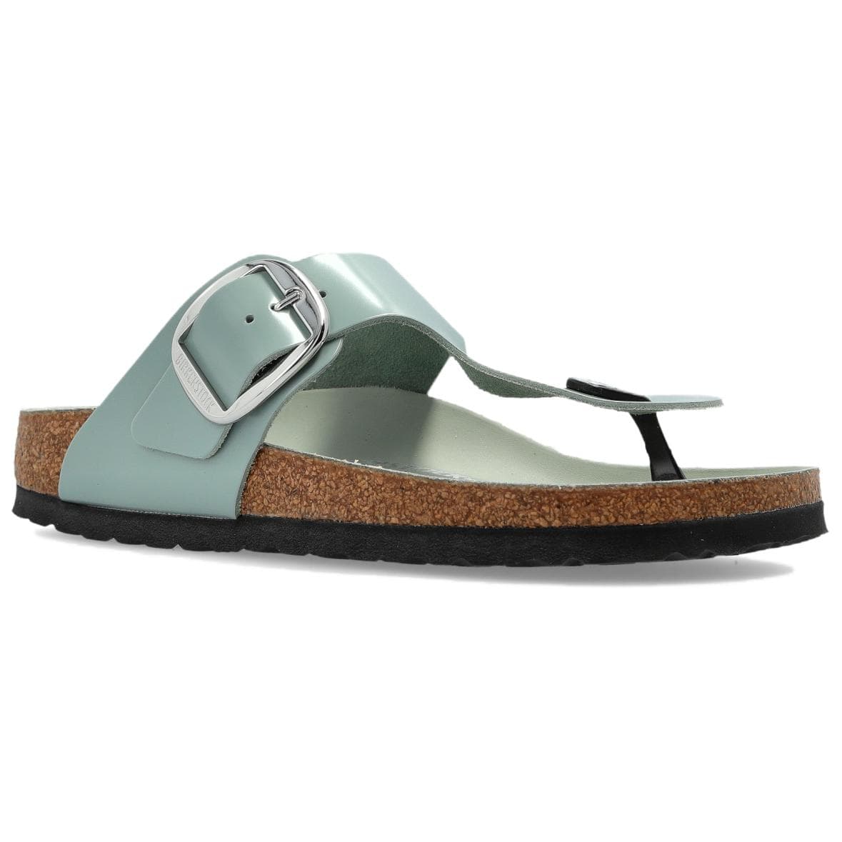 Шлёпанцы Birkenstock Gizeh Big Buckle Резиновая подошва противоскользящие шлепанцы женские зеленые - изображение 3
