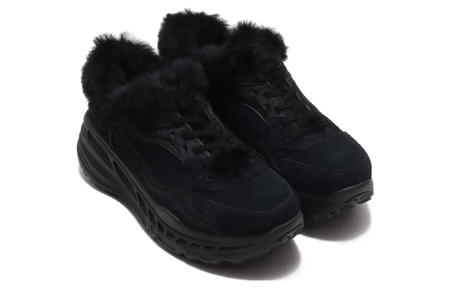 Кроссовки UGG Кожа Мода Низкий Верх Повседневная Обувь Женская Черная - изображение 2