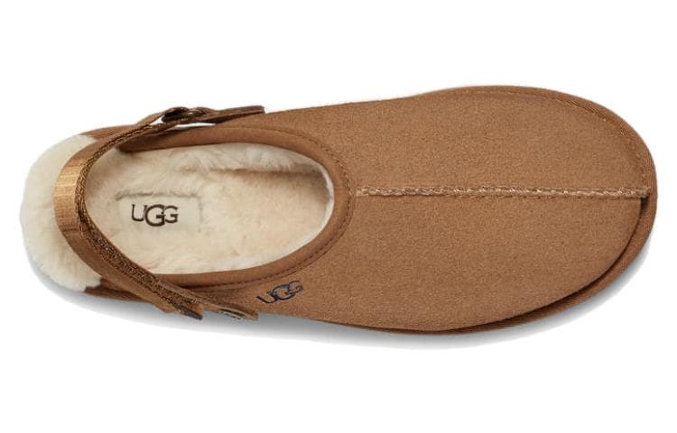 Сандалии UGG с флисовой подкладкой универсальные удобные мюли устойчивые к истиранию домашние тапочки для женщин каштановый цвет - изображение 4