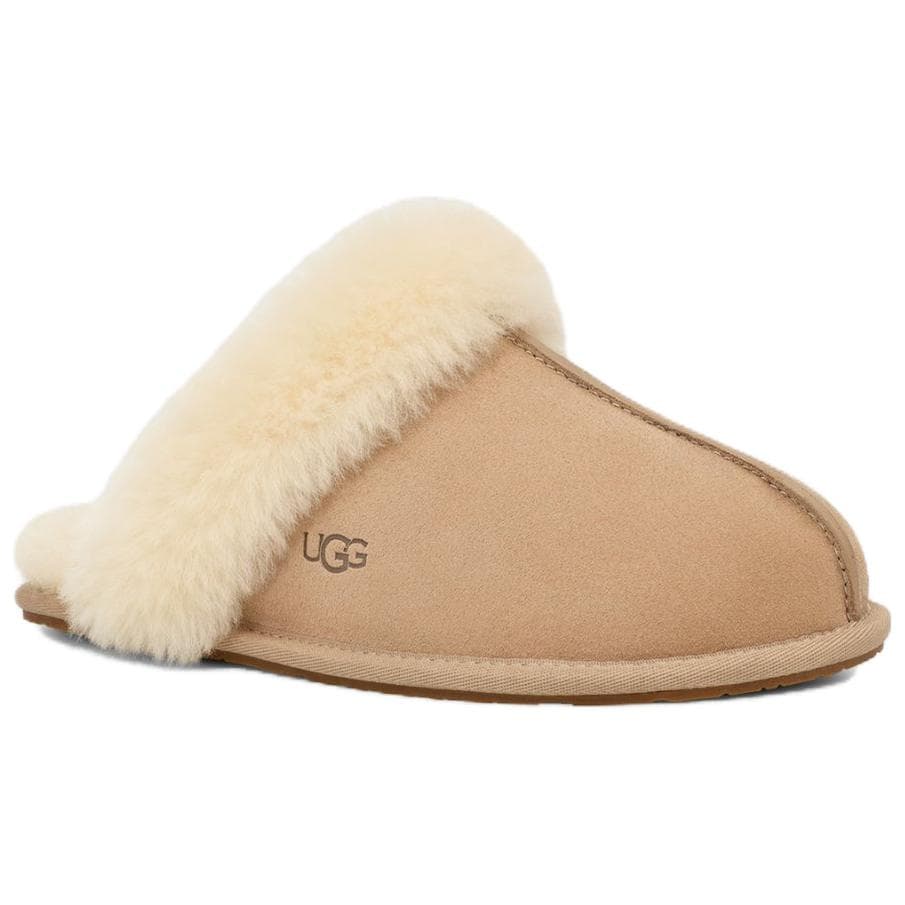 Сандалии UGG Scuffette II Модные Универсальные Флисовые Подкладочные Мюли с Резиновой Подошвой Устойчивые к Тертости - изображение 3