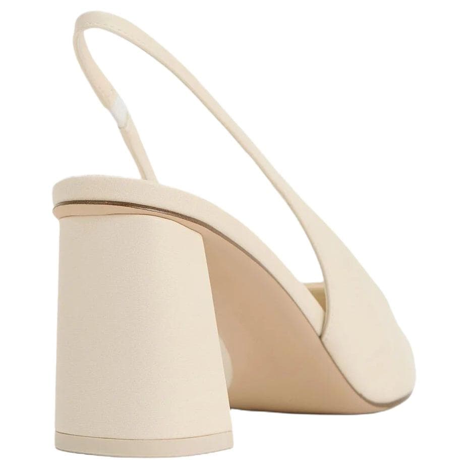 Туфли CHARLES&KEITH PU Модные босоножки на грубом каблуке 6,6 см женские бежевые - изображение 5