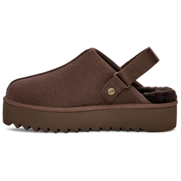 Сандалии UGG Модные Удобные С флисовой подкладкой Мюли Устойчивые к истиранию Домашние тапочки Женские Шоколад - изображение 1
