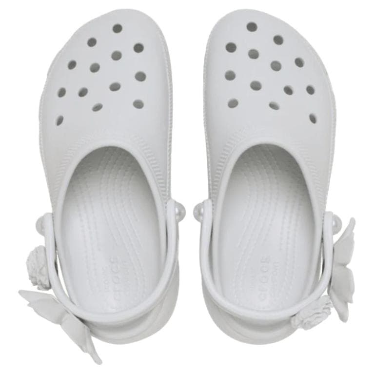 Сабо Crocs Классический Платформа Букет Clog Пластик Сабо Резина Женский Лунный Серый - изображение 5
