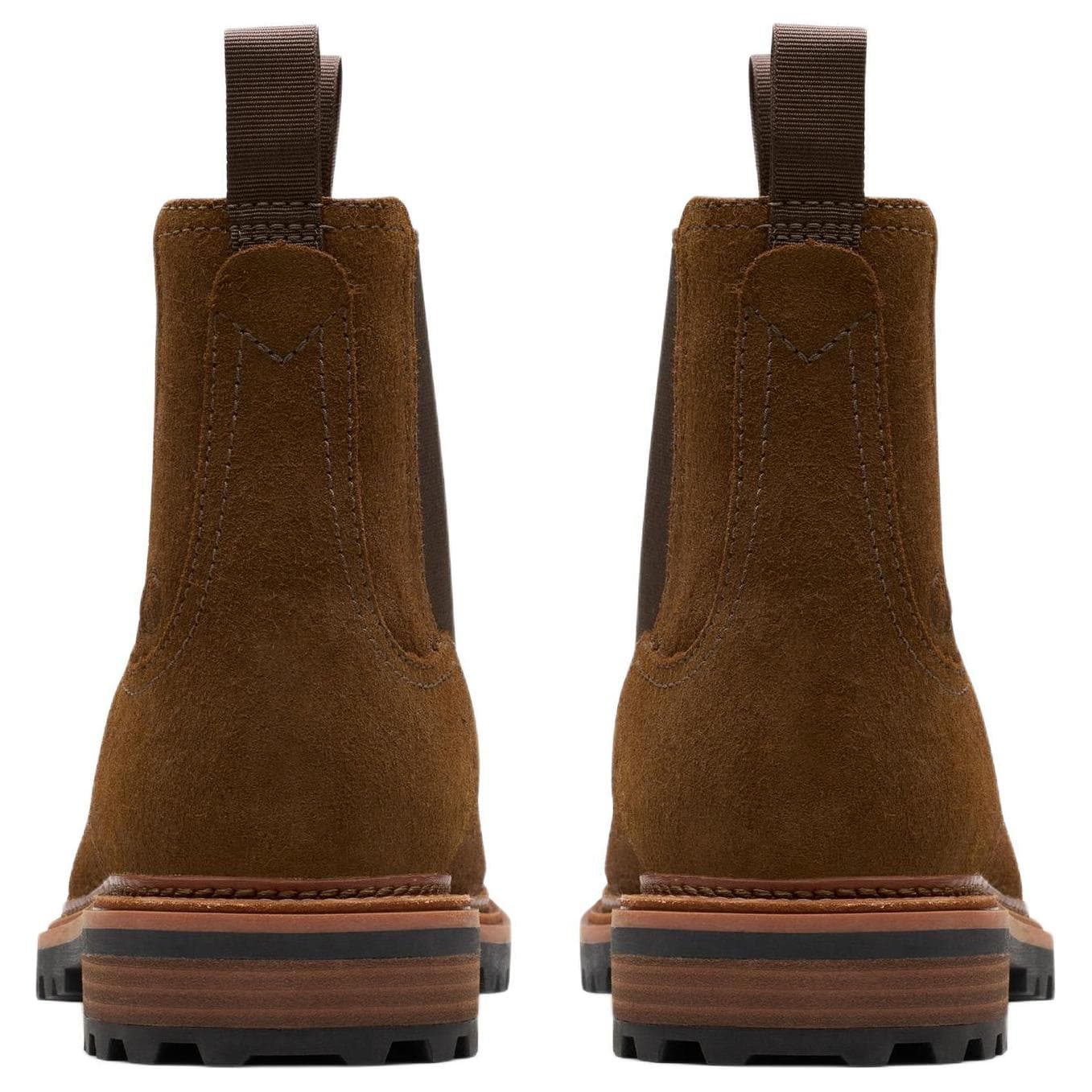 Ботинки челси Clarks Artificial Suede Короткий Челси Мужской Коричневый - изображение 5