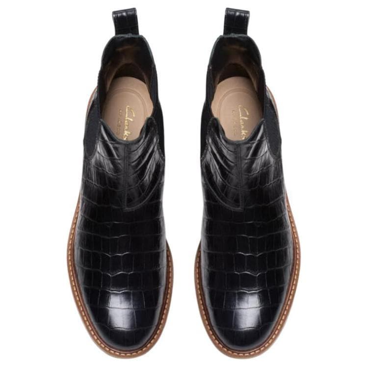 Ботинки челси Clarks Коровья кожа Челси Женские Черный - изображение 4