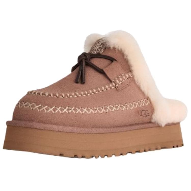 Сандалии UGG Leisure Повседневные Универсальные Винтажные Флисовые Подкладочные Мюли ЭВА Устойчивые к Износу Домашние Тапочки - изображение 1