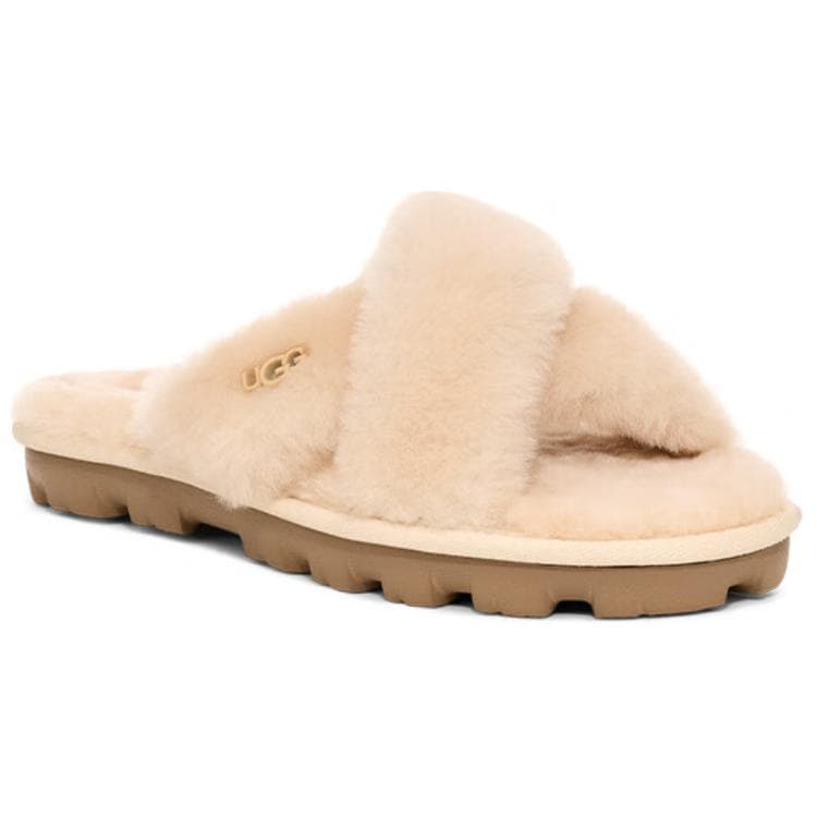 Сандалии ugg Fluff Модный тренд Минимализм Удобный Флисовая подкладка Мюли Шлепанцы Женские Бежевый - изображение 4