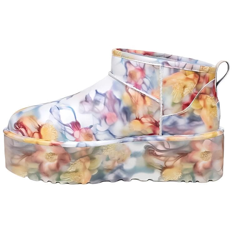 Ботинки зимние UGG x Collina Strade Термические Короткие Снежные Ботинки Унисекс Цветочный - изображение 1
